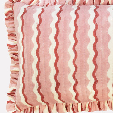 Quilted Frill Cushion - Wiggle Floss Small