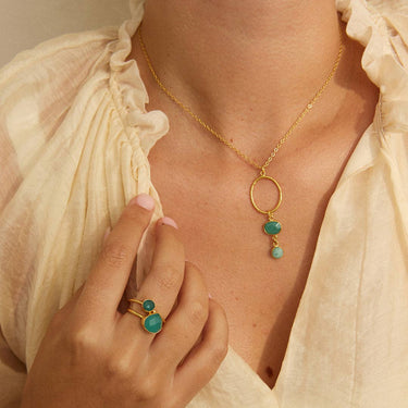 Lily Ring - Aqua Chalcedony