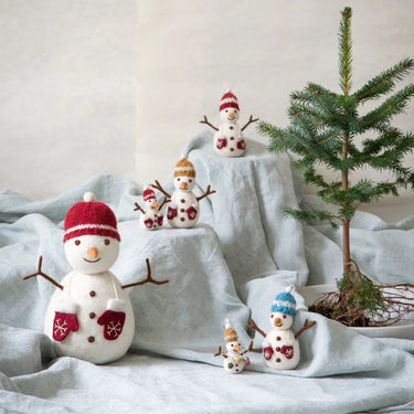 Hanging Decoration - Snowman With Knitted hat