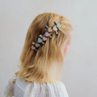 Scalloped Heart Salon Hair Clips