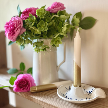 Hand Dipped Candles - Gold & Cream