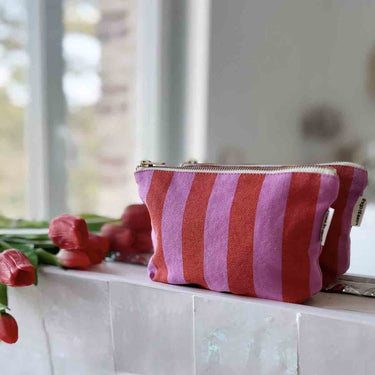 Sofia Pouch - Orchid / Tomato Stripes
