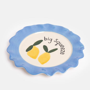 Stoneware Plate - Big Squeeze Lemons