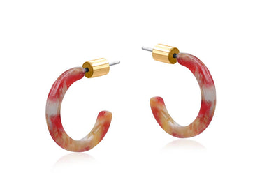 Melpomene Petite Hoop Earrings - Lilac