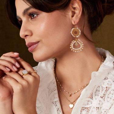Tate Earrings - Pearl