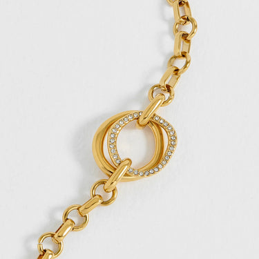 Molten Ring Pave Bracelet - Gold