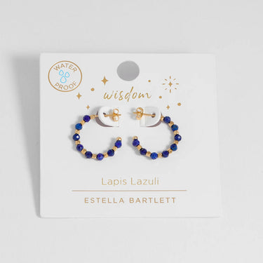 Coco Beaded Hoops - Lapis Lazuli