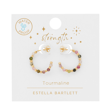 Coco Beaded Hoop Earrings - Tourmaline