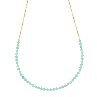 Wellness Amelia Gemstone Bead Necklace - Amazonite