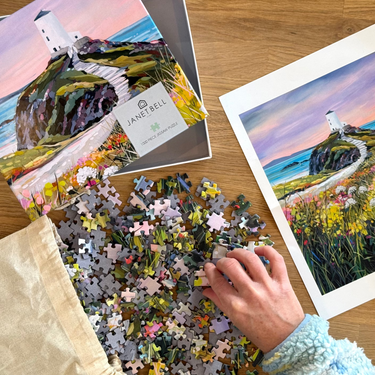 Janet Bell Jigsaw - Llanddwyn Sunset