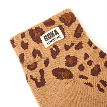 Wembley Leopard Socks - Sand