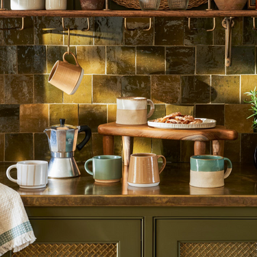 Bladon Half Glazed Mug - Rosemary