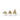 Set of 3 Mini Houses - Gold Roof
