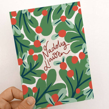 Christmas Card - Nadolig Llawen Berries