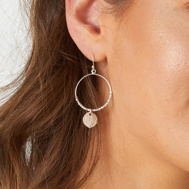 Dominique Mini Hoop Earrings - Silver