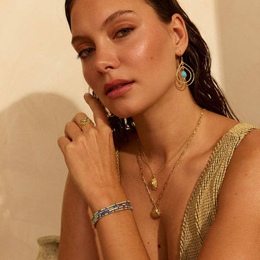 Estepona Shell Pendant Necklace - Gold
