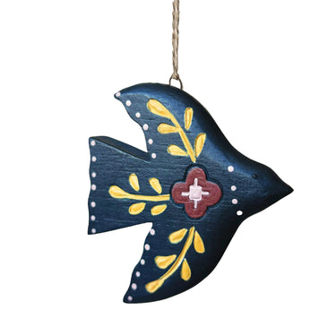 Hanging Bird - Folk Art Blue