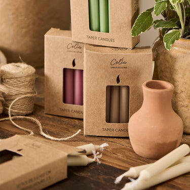 Box of Tapered Candles - Fog Nordic Swan