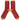 Men's Lambswool Ankle Socks - Fair Isle - Dark Red & Bright Red