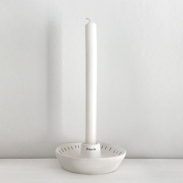 Porcelain Candle Holder - Peace