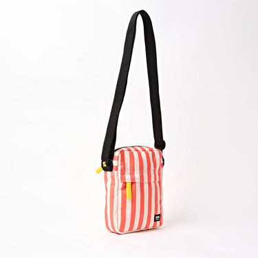 Bond Recycled Canvas Pocket Bag - Coral Stripe