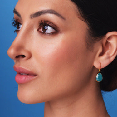 Ava Earrings - Aqua Chalcedony