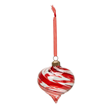 Festive Ornament - Clear / Red