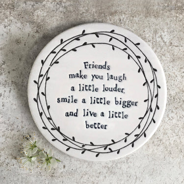 Leaf Coaster - Friends Laugh Louder