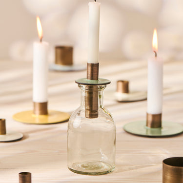 Candle Holder for a Bottle - Light Green (1.3cm)