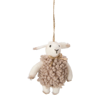 Hanging Decoration - Beige / Off White Lamb