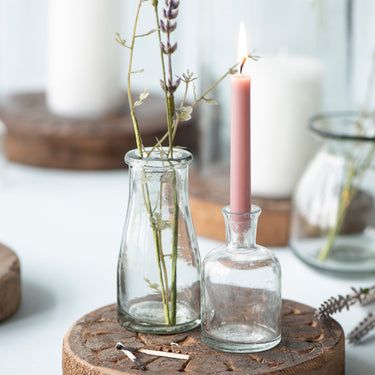 Pharmacy Glass Candle Holder - Clear