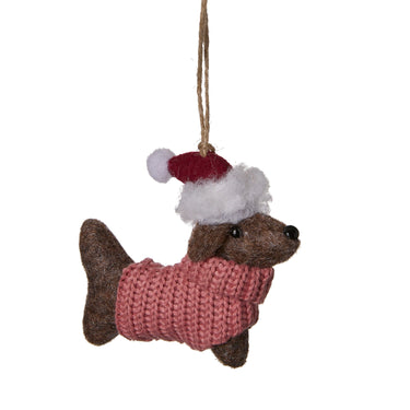 Hanging Decoration - Sausage Dog With Jumper