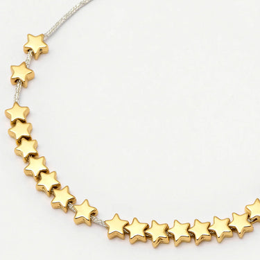 Stars So Bright Bracelet - Gold Plated on Silver Cord